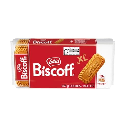 Lotus Biscoff Caramelized XL Cookies, 20 Individually Wrapped Cookies per 2, (10x2) – Ingredients from Natural Origin, Vegan, No Colours or Added Flavours, 250g