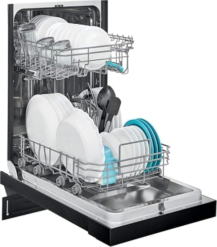 Honeywell 18 Inch Dishwasher with 8 Place settings, 6 Washing Programs, Stainless Steel Tub, UL/Energy Star- Black — view 2