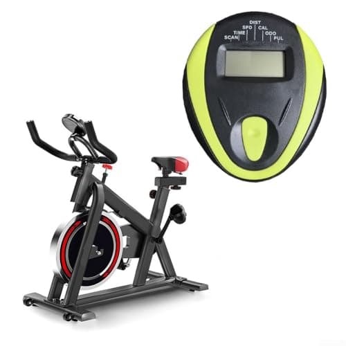 Exercise Bike Monitor with LCD Display for Heart Rate, Speed, Distance and Calories Tracking, for Stationary Bikes, 147x124mm, Plastic, 2X AAA Batteries (Not Included) — view 5
