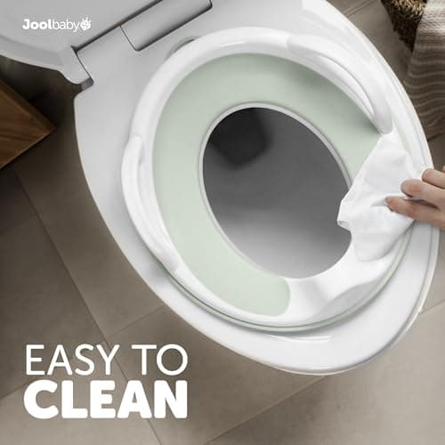 Jool Baby Potty Training Seat for Boys and Girls with Handles, Fits Round & Oval Toilets, Non-Slip with Splash Guard, Includes Free Storage Hook (Sage) — view 5