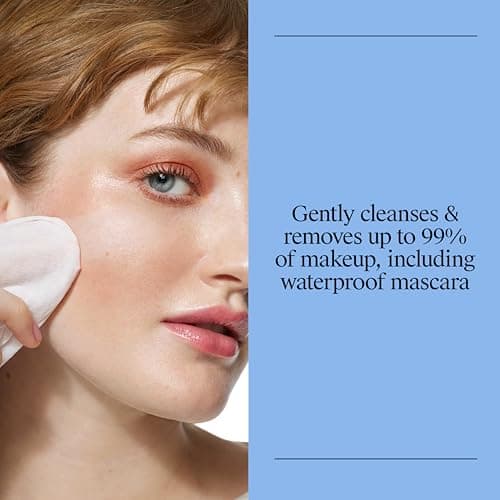 Neutrogena Makeup Remover Towelettes for Face with Micellar Water Daily Alcohol-Free Gently Removes Oil Dirt and Waterproof Makeup in a Simple Fully Plant-Based Cloth, 25 ct