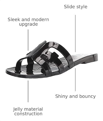 Sam Edelman Bay Jelly Sandal Black 9 Medium — view 2
