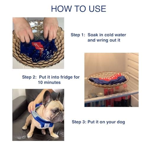 iChoue French Bulldog Summer Cooling Shirt for Dogs UV Sun Protection Vest Sleeveless Stretchy Tank Top English Pug Grey Red - Large