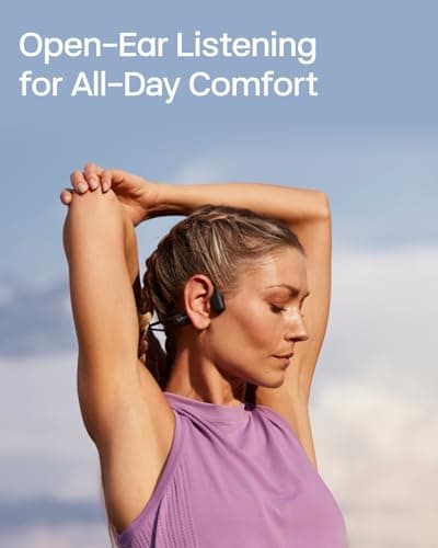 Shokz OpenRun Pro - Premium Bone Conduction Open-Ear Bluetooth Sport Headphones - Sweat Resistant Wireless Earphones for Workouts and Running with Deep Base - Built-in Mic, with Headband (Black) — view 5