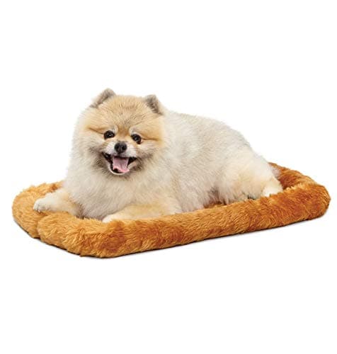 MidWest Homes for Pets Bolster Dog Bed 54cm x 33cm x 6cm Dog Bed or Cat Bed with Comfortable Bolster, Ideal for Small Dog Breeds, Cinnamon, Model 40222-CN
