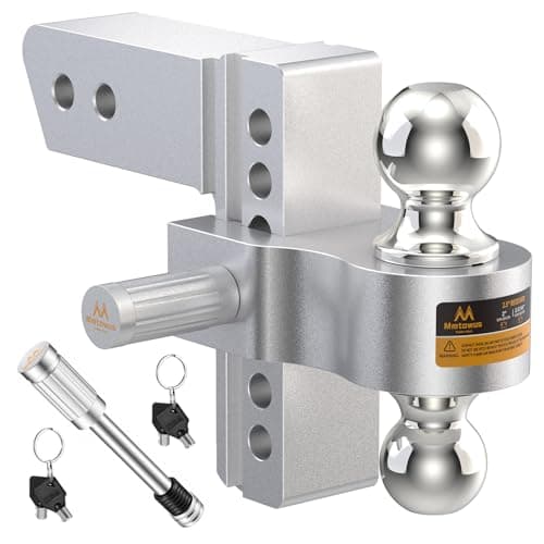 Mmtowus Adjustable Trailer Hitch -Drop Hitch Fit 2.5" Receiver-6" Drop/Rise