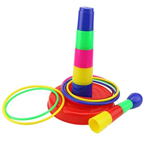 Ogrmar 18" Colorful Plastic Sport Ring Toss Game Set for Kids — view 2