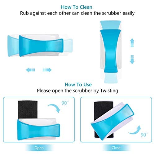 NEPTONION Magnetic Aquarium Fish Tank Glass Algae scrapers Glass Cleaner Scrubber Clean Brush [Floating,Scratch-Free,Non-Slip,magnetizing] — view 4