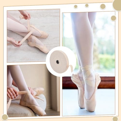 PH PandaHall 19.6 Yards x 3/4 inch Pointe Shoe Elastic Stretch Ribbon Polyester Satin Roll Minimalist Ballet Strap Shoe Elastic Ribbon for Ballet Training Performance Women Dance Accessories — view 4