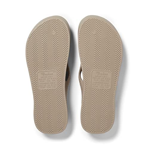 Archies Arch Support Flip Flops Men & Women Plantar Fasciitis Taupe M4/W5 — view 8