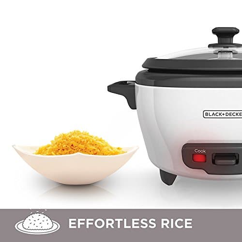 BLACK+DECKER 2-in-1 Rice Cooker & Food Steamer - 6-Cup Capacity, Automatic Keep Warm, Nonstick Bowl, Steaming Basket - Effortless Cooking — view 3