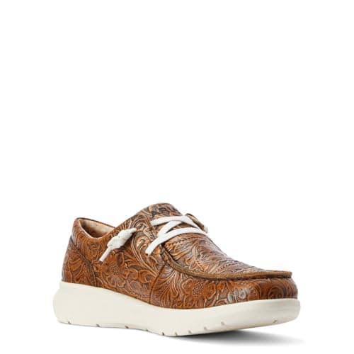 ARIAT Women's Hilo Loafer, Brown Floral Emboss, 10 — view 2