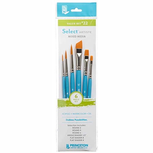 Princeton Select Artiste Paintbrush, 23-7 Brush Set, Blue