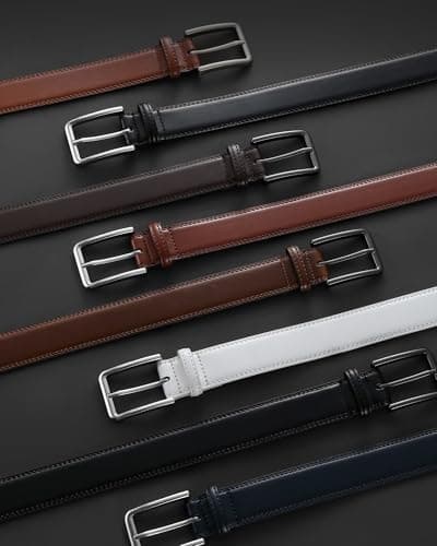 CHAOREN Mens Belt Leather - 1 3/8" Dress Belts for Men - Considerate Gift for Work Business Casual Jeans — view 4