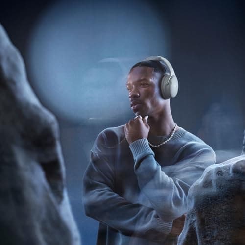 Bose QuietComfort Headphones - Wireless Bluetooth Headphones, Active Over Ear Noise Cancelling and Mic, USB-C Charging, Deep Bass, Up to 24 Hours of Playtime, Moonlight Grey - Limited Edition Color — view 2