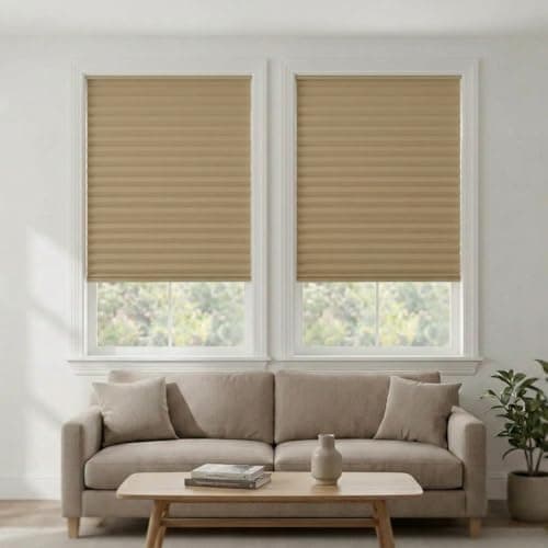 Cordless Cellular Honeycomb Shade, 21 to 72 Wide x 24 to 72 High, Antique Linen, Light Filtering — view 2