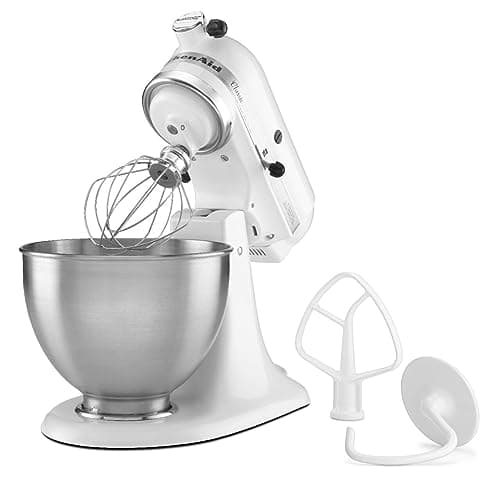 KitchenAid Classic Series 4.5 Quart Tilt-Head Stand Mixer K45SS, White — view 2
