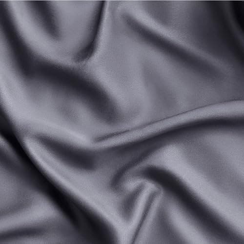 Bedsure King Size Sheets Set, Cooling Sheets for Hot Sleepers, Rayon Derived from Bamboo, PureWoven, Breathable & Soft, Deep Pocket Up to 16 Inches, Hotel Luxury Silky Bedding, Dark Grey — view 8
