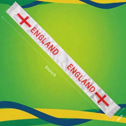 TOSOUATOP Scarf For World Cup 2026【HD Printing】【Druable】【Skin Friendly】 England Soccer Scarf