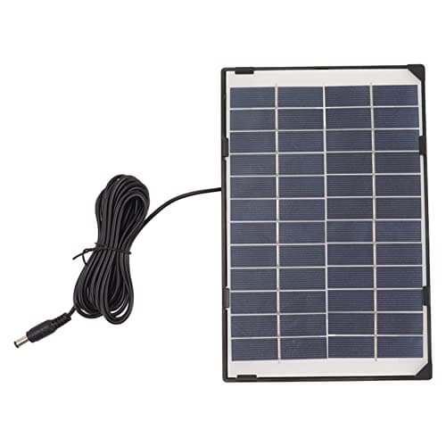 6W 12V Solar Panel, Polycrystalline Silicon High Efficiency Charger with DC5521 Output Interface, for Outdoor Camera Garden Lighting Small Appliances — view 2