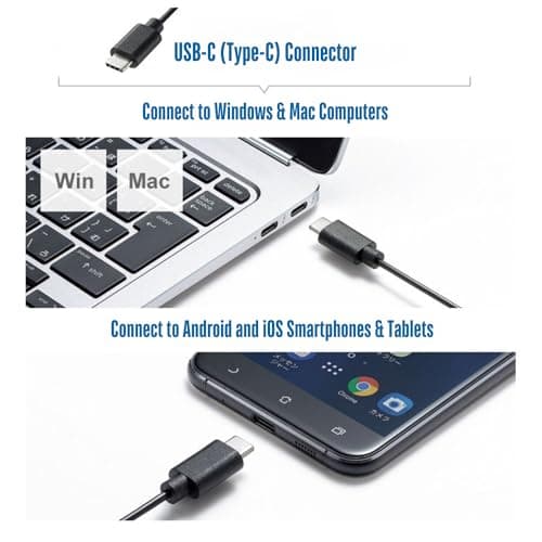 CBUS Wired USB C Mouse, 6-Button Quiet Click Computer Mouse - 4 DPI Speeds, Ergonomic, LED Backlight - Compatible with Mac, Chromebook, HP, DELL XPS, ASUS, Surface, Silent Gaming Mouse Type-C Wired — view 3