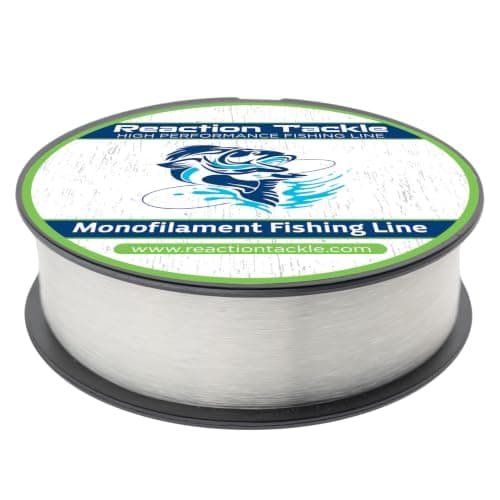 Reaction Tackle Monofilament Fishing Line- Strong and Abrasion-Resistant Nylon Mono Fishing Line, Freshwater and Saltwater Fishing Line Clear 80/200