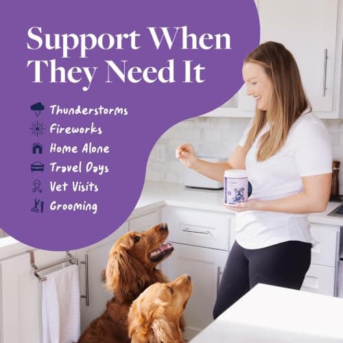 Veterinary Formula Pet Calm 60ct – Vet-Formulated Calming Chews for Dogs with L-Theanine, L-Tryptophan for Behavior Support, Relaxation Treats, Puppy Chews for Stressful Situations, Dog Calming Aid — view 4