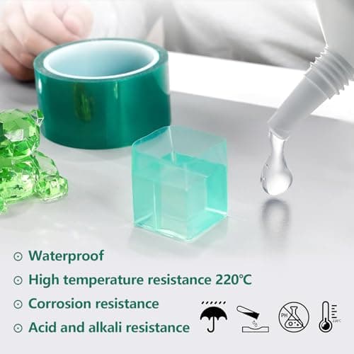 Resin Tape, 2In×108Ft Epoxy Tape High Temperature Resistant 220℃, Epoxy Tapes for DIY Jewelry River Table Spray Painting Welding Electronic Heating, No Residue — view 4