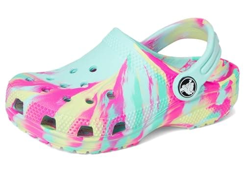 Crocs, Unisex, Classic Marbled Tie-Dye Clogs (Toddler), Aquamarine/Multi, 4, Medium — view 10