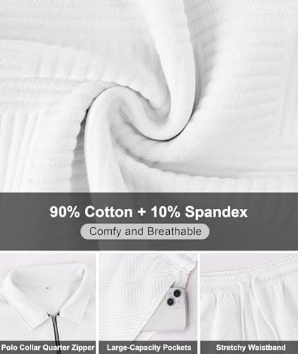 Mens Short Sets 2 Piece Summer Outfits Polo Shirt and Shorts Set Casual Short Sleeve Sweatsuit Tracksuit Loungewear — view 4