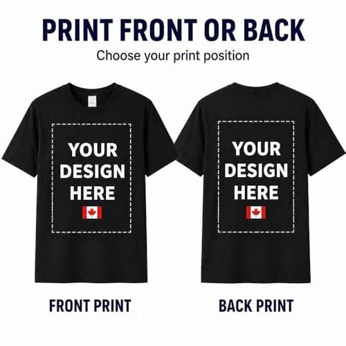 COOZEBRA Custom T Shirt with Front Back, Personalized Shirt with Photo Text Design, Custom Shirt for Men Women Adults — view 4