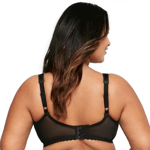 Glamorise Women's Magic Lift Full-Figure Support Bra, Black, 44F — view 7