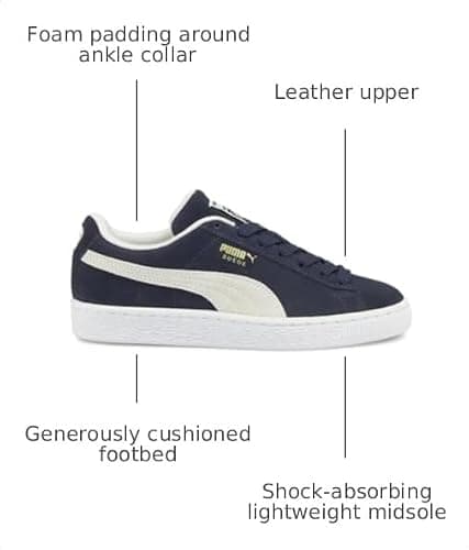 PUMA Suede Classic XXI (Big Kid) Peacoat/Puma White 6.5 Big Kid M — view 2