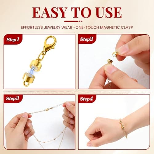 Buelkmag Magnetic Necklace Clasps and Closures 20 PCS Clasp for Necklaces — view 3