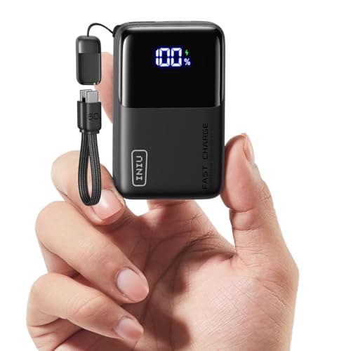 INIU Power Bank, Smallest Portable Charger 10000mAh, 45W Fast Charging Mini Battery Pack with Detachable USB-C Cable, Flight-Safe Travel Powerbank for iPhone 17 16 15 Pro Max, Samsung S26, iPad, etc