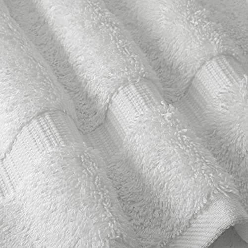 Chakir Turkish Linens 4 Piece Bath Towel Set, 100% Cotton Luxury Turkish Towels for Bathroom, Soft Absorbent Bath Towels, 27 x 54 Inches, White — view 4