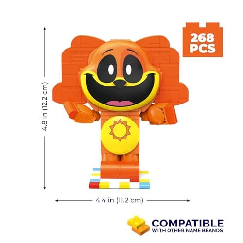 Brickcraft Poppy Playtime Dogday Smiling Critters Building Set, 170 Piece Posable Orange Dog Figure with Sun Medallion, Collectible Indie Horror Game Building Toys Gift for Boys & Girls Ages 8 and Up — view 3
