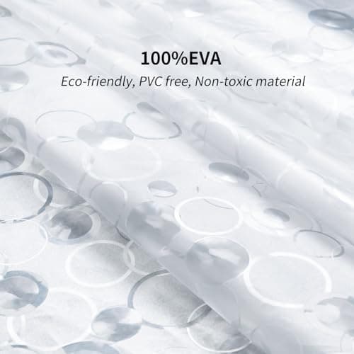 WELTRXE Shower Curtain Liner with Magnets, Shower Curtains Waterproof for Bathroom, Heavy Duty Shower Liner, Bathroom Curtains 72x72 Inch