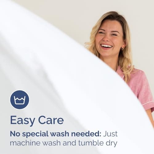Queen Fitted Bed Sheet - Bottom Single Fitted Sheet Only - Ultra-Soft Hotel Luxury Bedding w/ 8-16 Inch Deep Pockets - Breathable, Cooling & Wrinkle Free - Easy-Care, Fade & Shrink Resistant - White — view 7