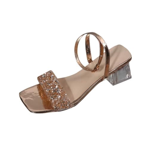 Low Chunky Block Heels for Women Ankle Strap Open Toe Dress Pumps Bridal Wedding Dress Shoes Khaki
