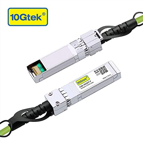 10Gtek [Green Colored 10G SFP+ DAC Cable - Twinax SFP Cable for Ubiquiti UniFi Devices, 0.5-Meter(1.6ft)