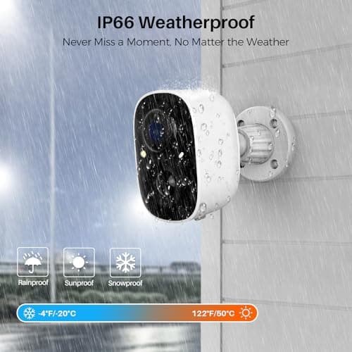 MaxiViz Wireless Camera Outdoor, Battery Powered Security Camera with 2K Color Night Vision, Outside Cameras with AI Motion Detection, 2-Way Talk, IP66 Weatherproof, SD/Cloud Storage, 2 Packs — view 4