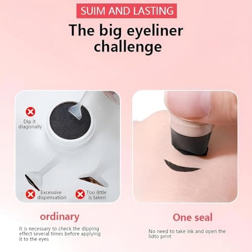 PAGE VINE Winged Eyeliner Stamp Pen Dual Head Rotating Design, Quick-Dry, Long-Lasting, Smudge-Proof for Easy Cat Eye (Black) — view 5