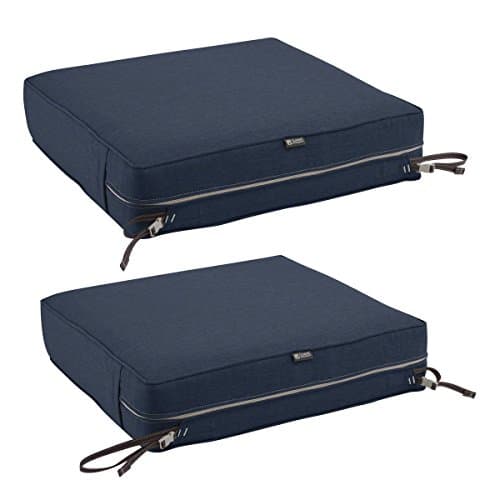 Classic Accessories Montlake Patio Fade Safe Seat Cushion, Heather Indigo 23" Wx25 Dx5 T — view 18