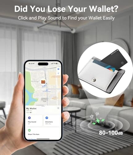 Ultrbeka Ultra-Thin Wallet Tracker Card, Rechargeable 0.094in IP68 Waterproof Bluetooth Tracker for Wallets, Passport, Work with Apple Find My, Card Locator [Apple MFi Certified] iOS Only — view 4