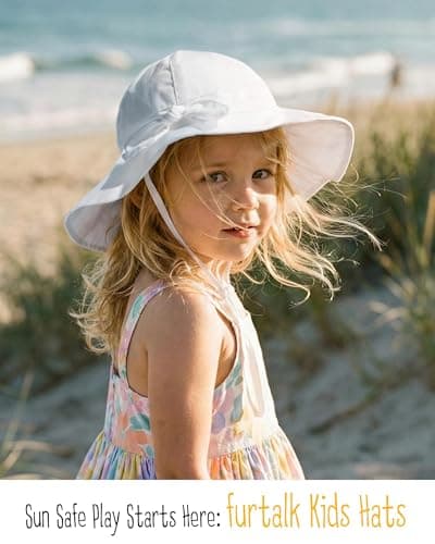 FURTALK Baby Sun hat Summer Beach Hats with UPF 50+ Sun Protection Wide Brim Toddler Sun Hat Cap — view 3
