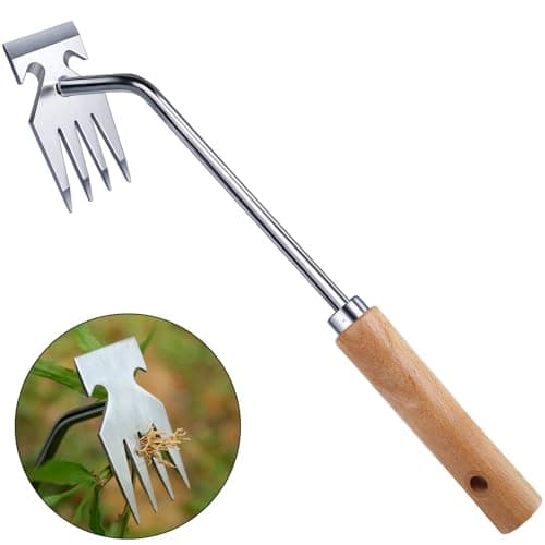 Orelex Weed Puller Tool, Gardening Tools, Dandelion Removal Tool, Garden Weed Pulling Tool, Garden Fork, Stainless Steel, Anti-Detachment, Portable Gardening Hand Tools for Backyard Weeding