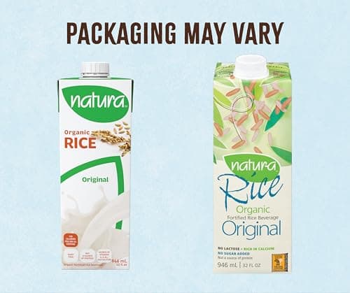 NATURA Organic Rice Milk - Original - Gluten Free - Lactose Free - Vegan - Shelf Stable - Plant Based Beverage - Non-GMO - Made in Canada | 946ml — view 4