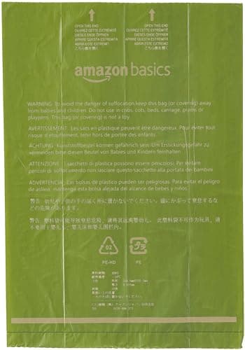 Amazon Basics Premium Leak Proof Dog Poop Bags with Dispenser and Leash Clip, Brazilian Mango Scented, 13" x 9", 270 Count (18 Rolls of 15), Easy-Tear — view 3