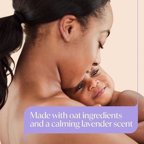 Aveeno Baby Calming Comfort Bath + Body Lotion Set, Nighttime Baby Wash & Baby Lotion with Oat Extract, Soothing Lavender & Vanilla Scent, Gently Cleanses & Helps Calm Baby Before Bedtime, 2 Items — view 3
